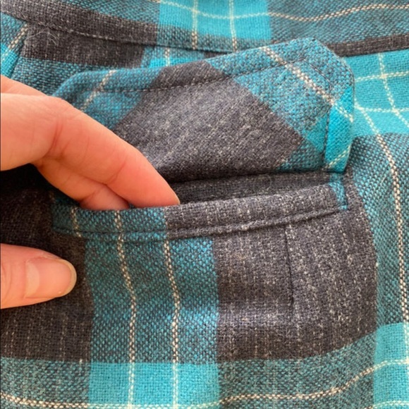 Vintage 1950s Plaid Wool Pencil Skirt - Picture 7 of 9